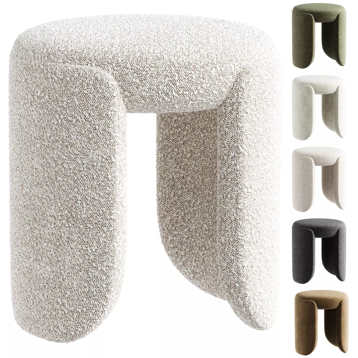 pouf round 6 3D model_0