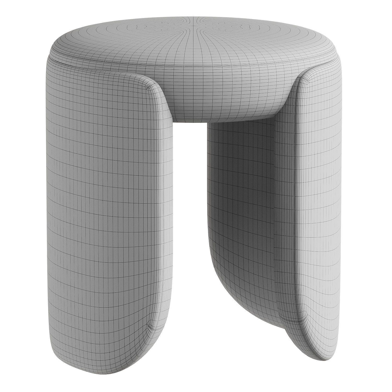 pouf round 6 3D model_6