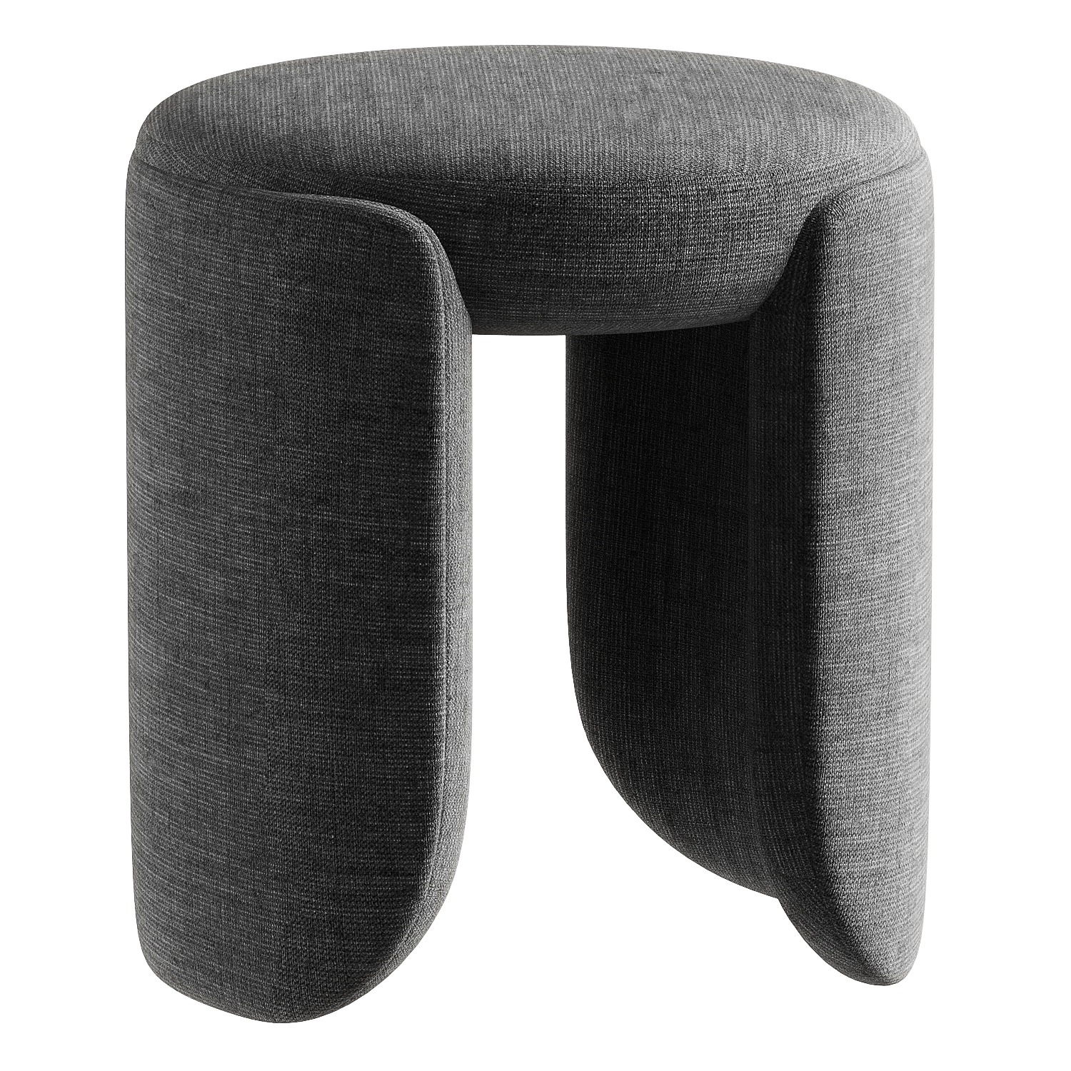 pouf round 6 3D model_2