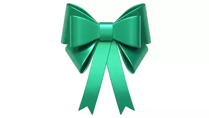 Christmas Bow Ribbon 10 Low-poly 3D model