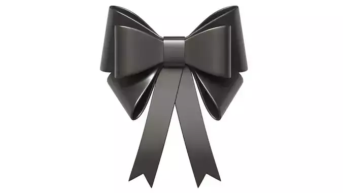 Christmas Bow Ribbon 11 Low-poly 3D model
