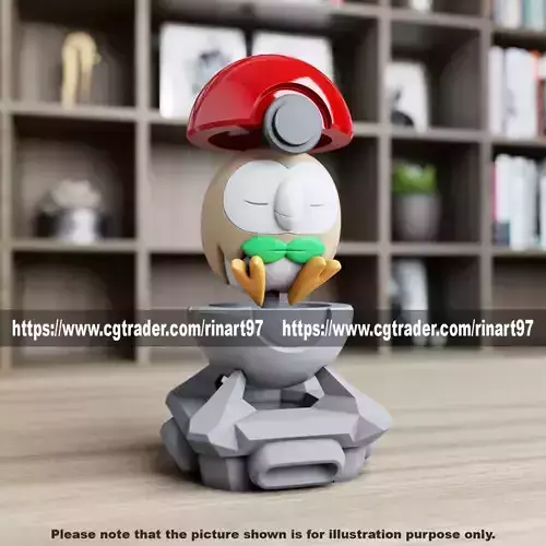 Rowlet in the pokeball from Pokemon