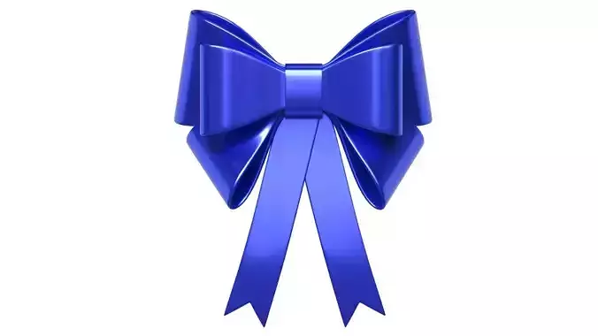 Christmas Bow Ribbon 12 Low-poly 3D model