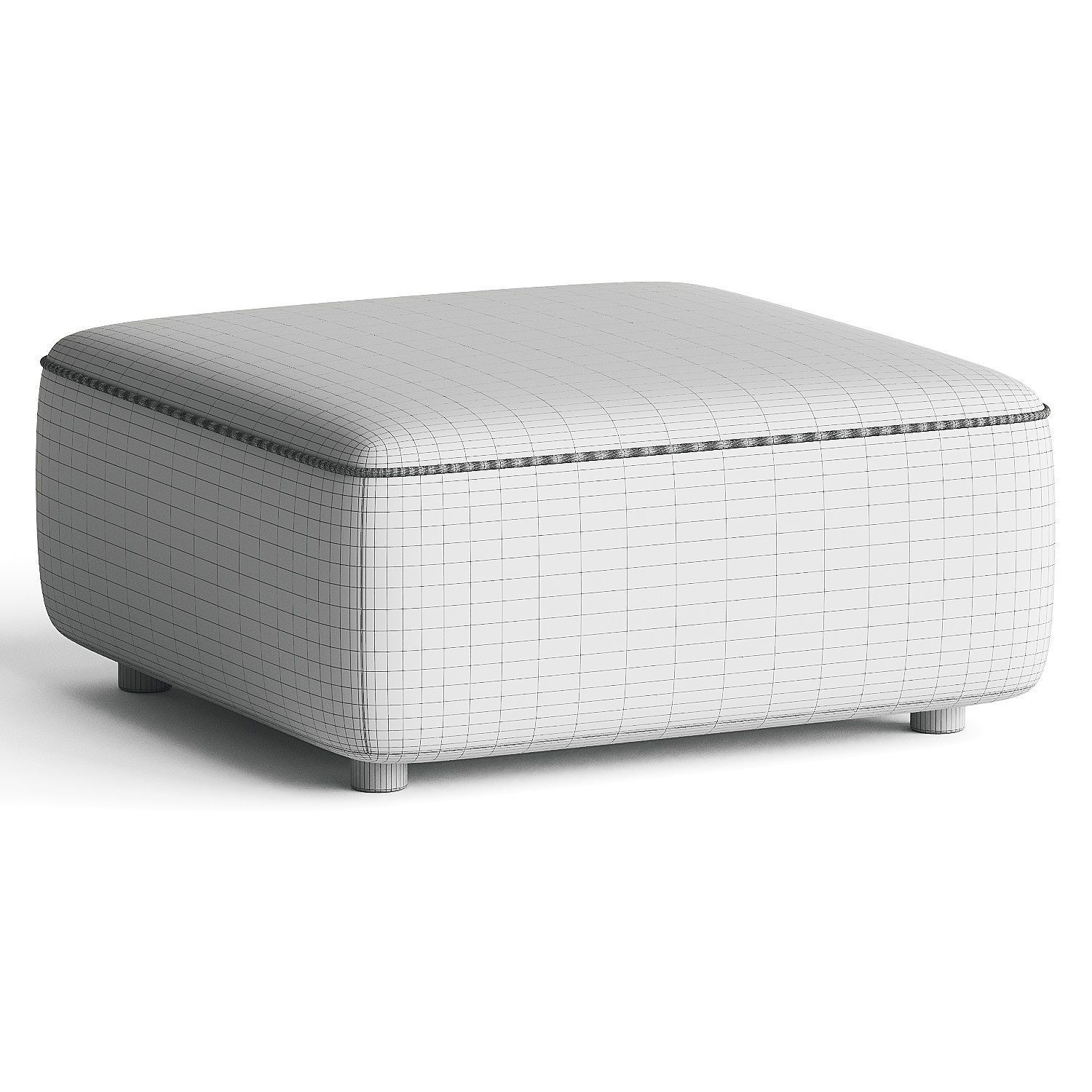 pouf metal 2 3D model_3