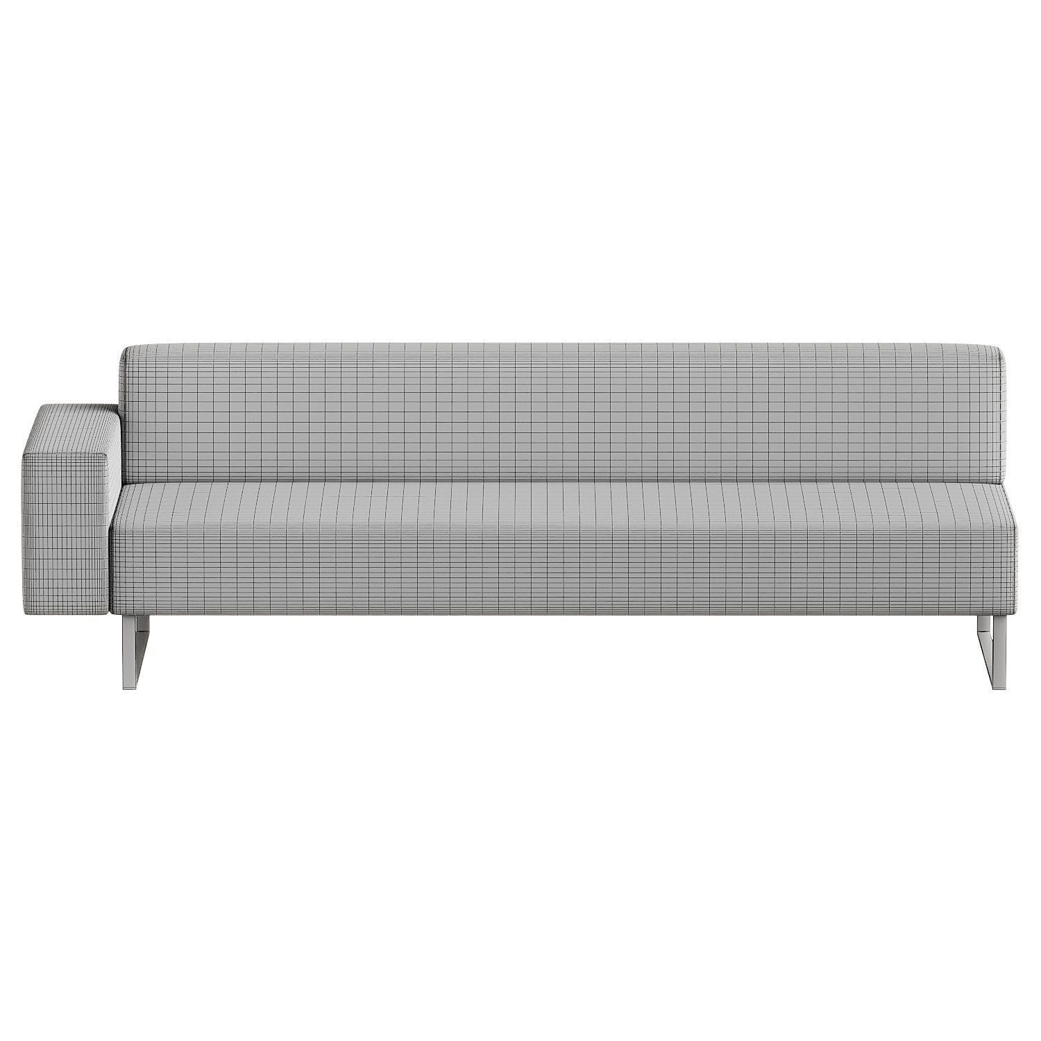 sofa creamy 3 3D model_3