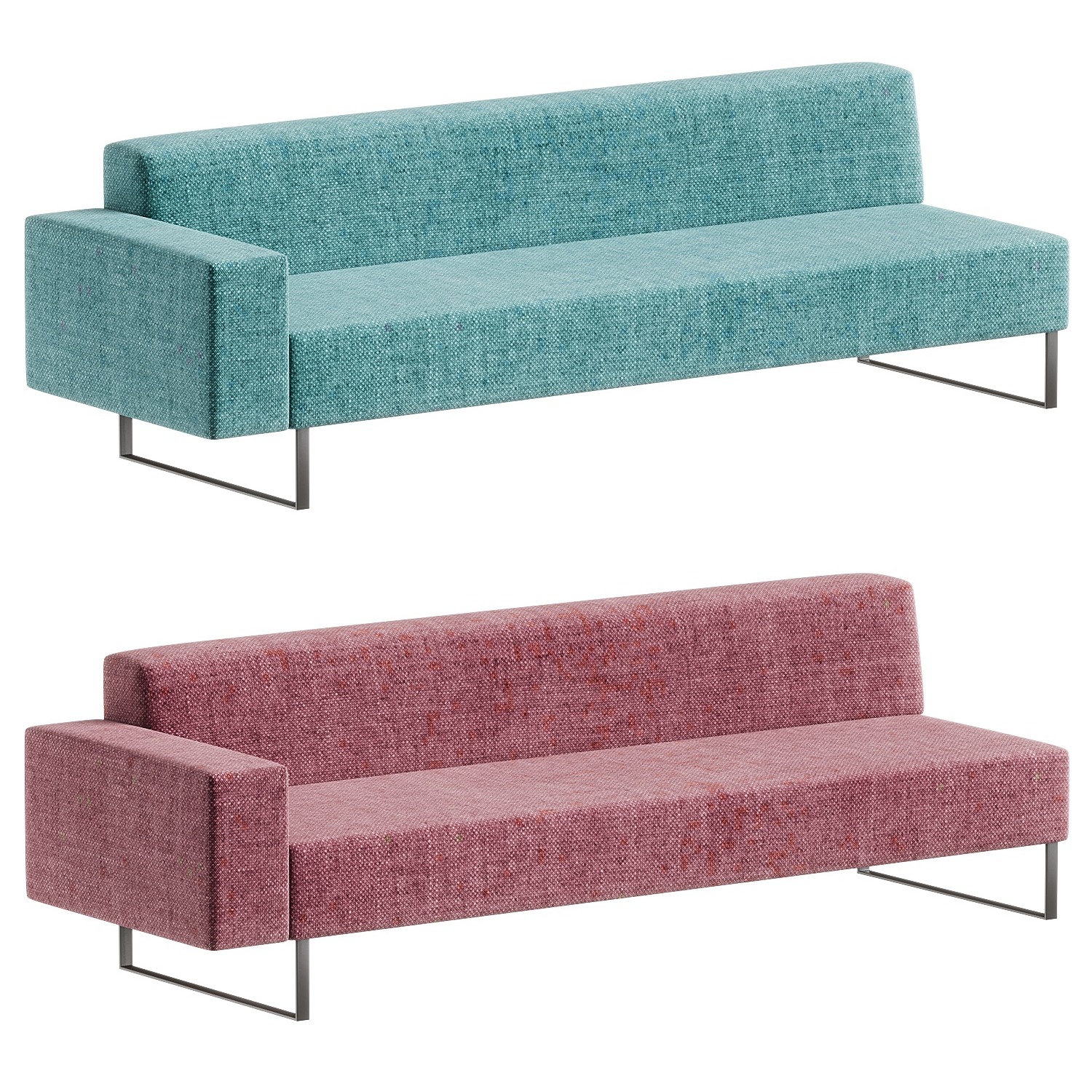 sofa creamy 3 3D model_1