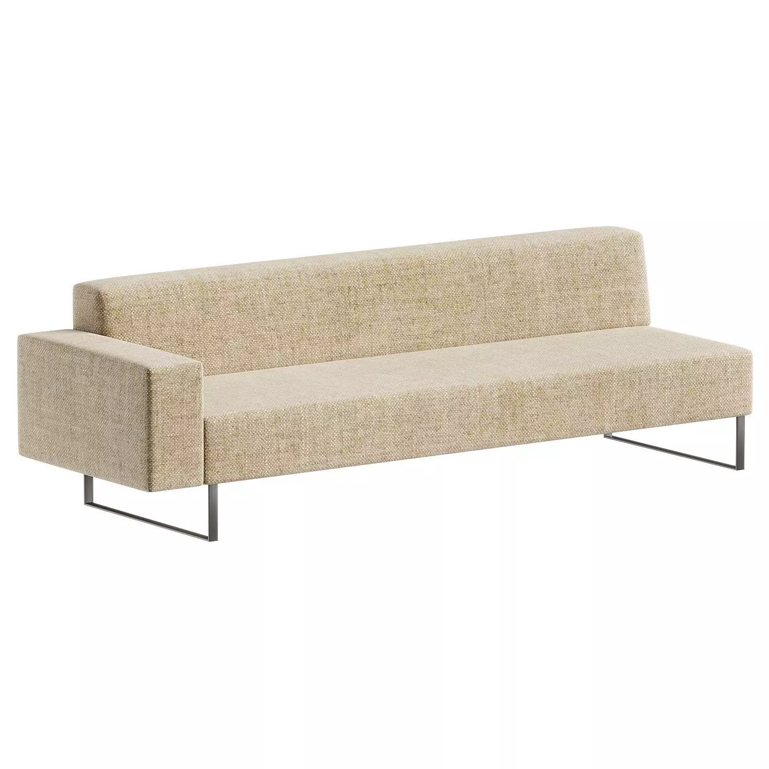 sofa creamy 3 3D model_0