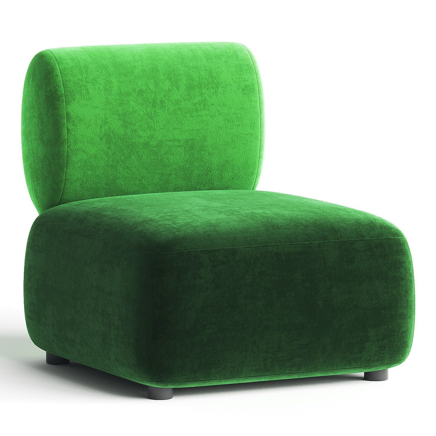 armchair red 2 3D model_2