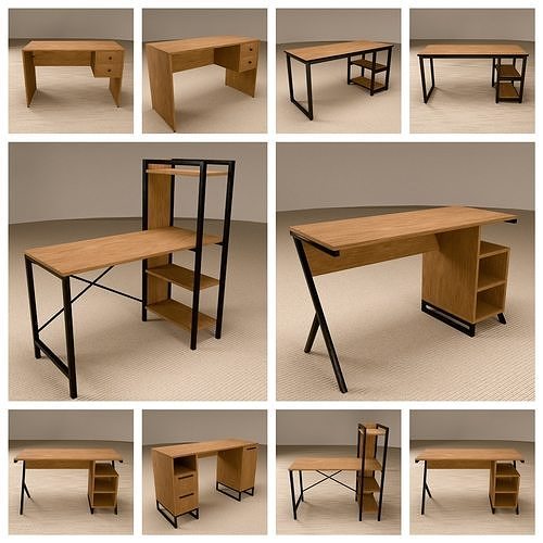 5 different tables for your projects Barok Design 3D model