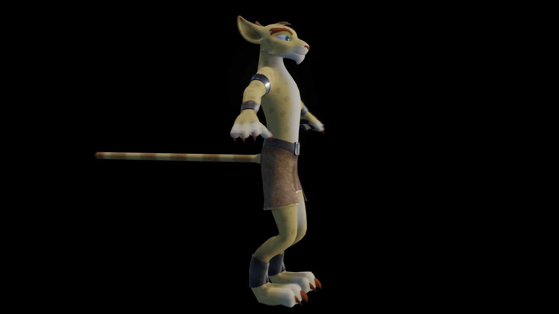Hunter the Cheetah Low-poly 3D model_13