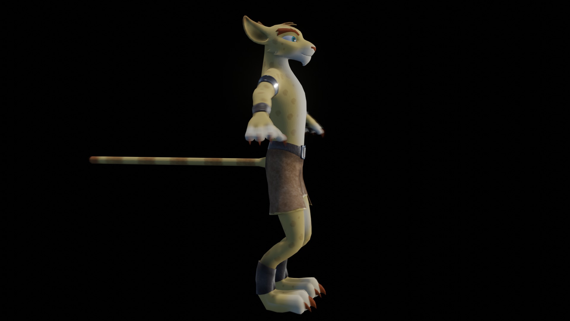 Hunter the Cheetah Low-poly 3D model_30