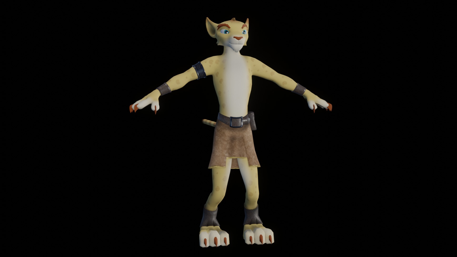 Hunter the Cheetah Low-poly 3D model_84