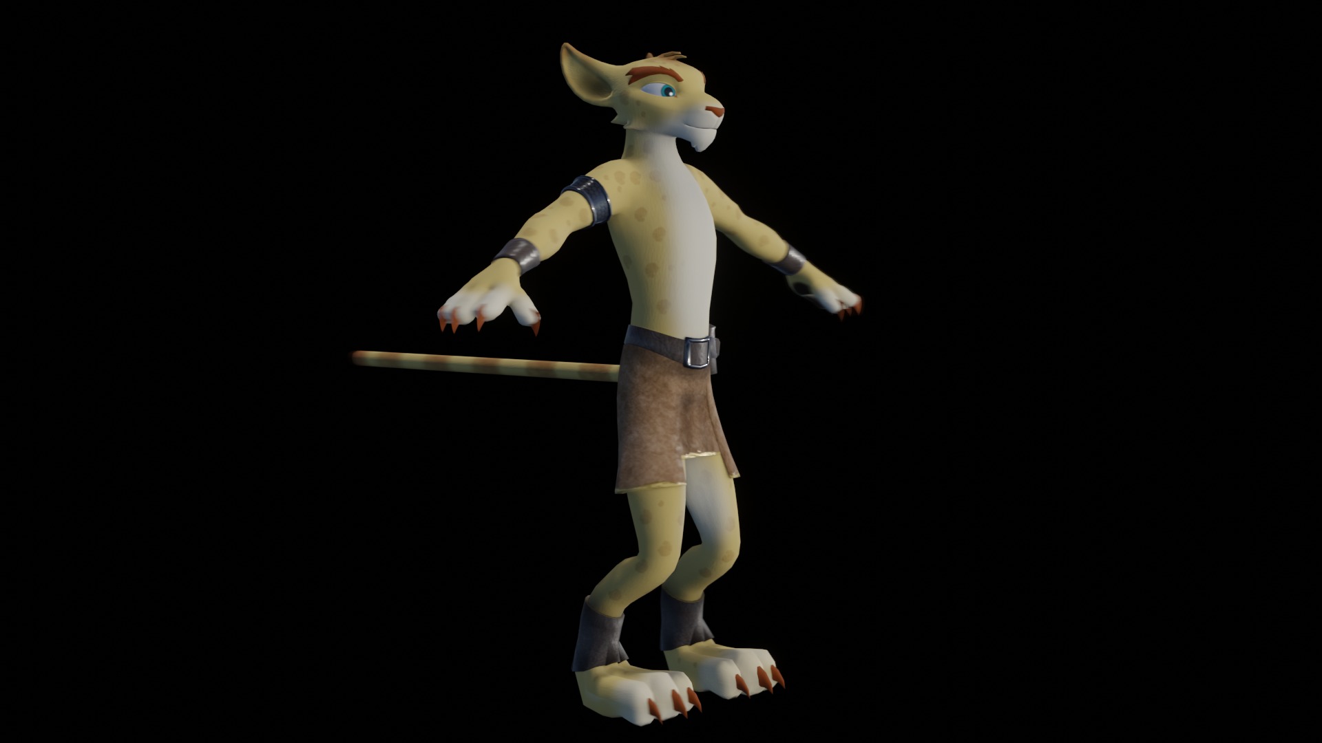Hunter the Cheetah Low-poly 3D model_39