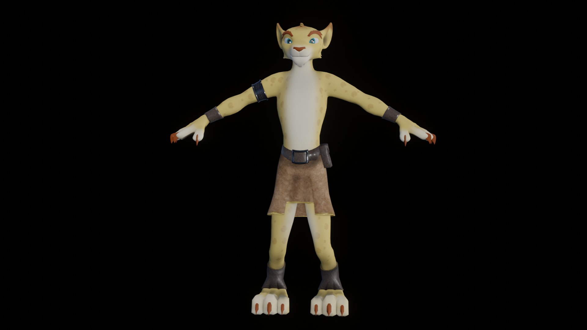 Hunter the Cheetah Low-poly 3D model_9