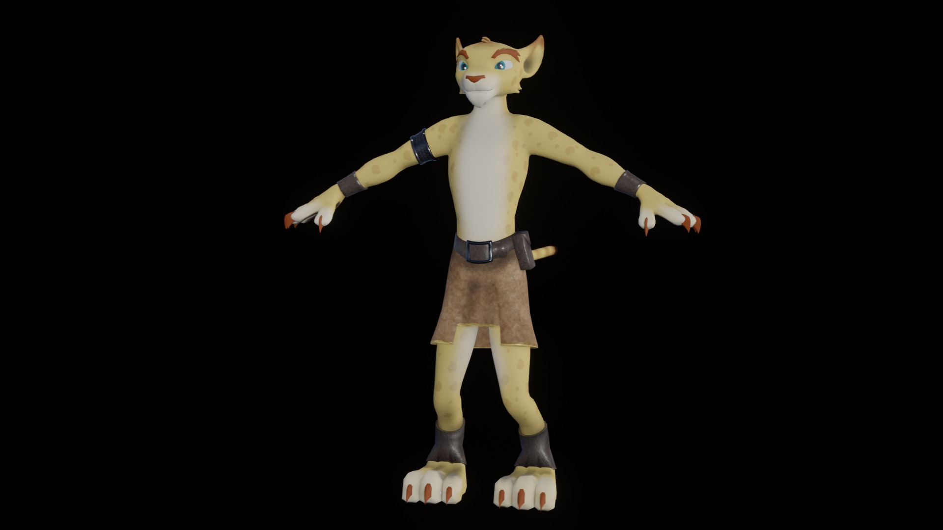Hunter the Cheetah Low-poly 3D model_45