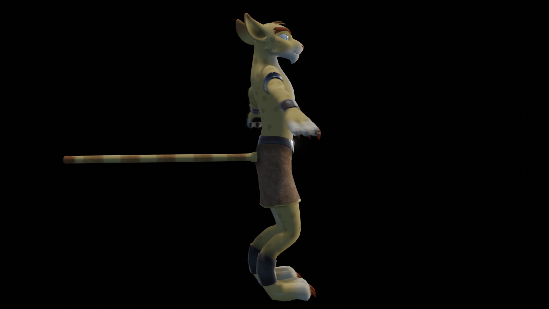 Hunter the Cheetah Low-poly 3D model_11