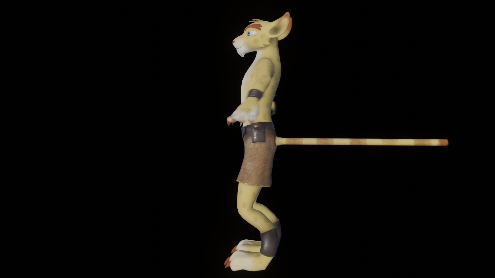 Hunter the Cheetah Low-poly 3D model_62