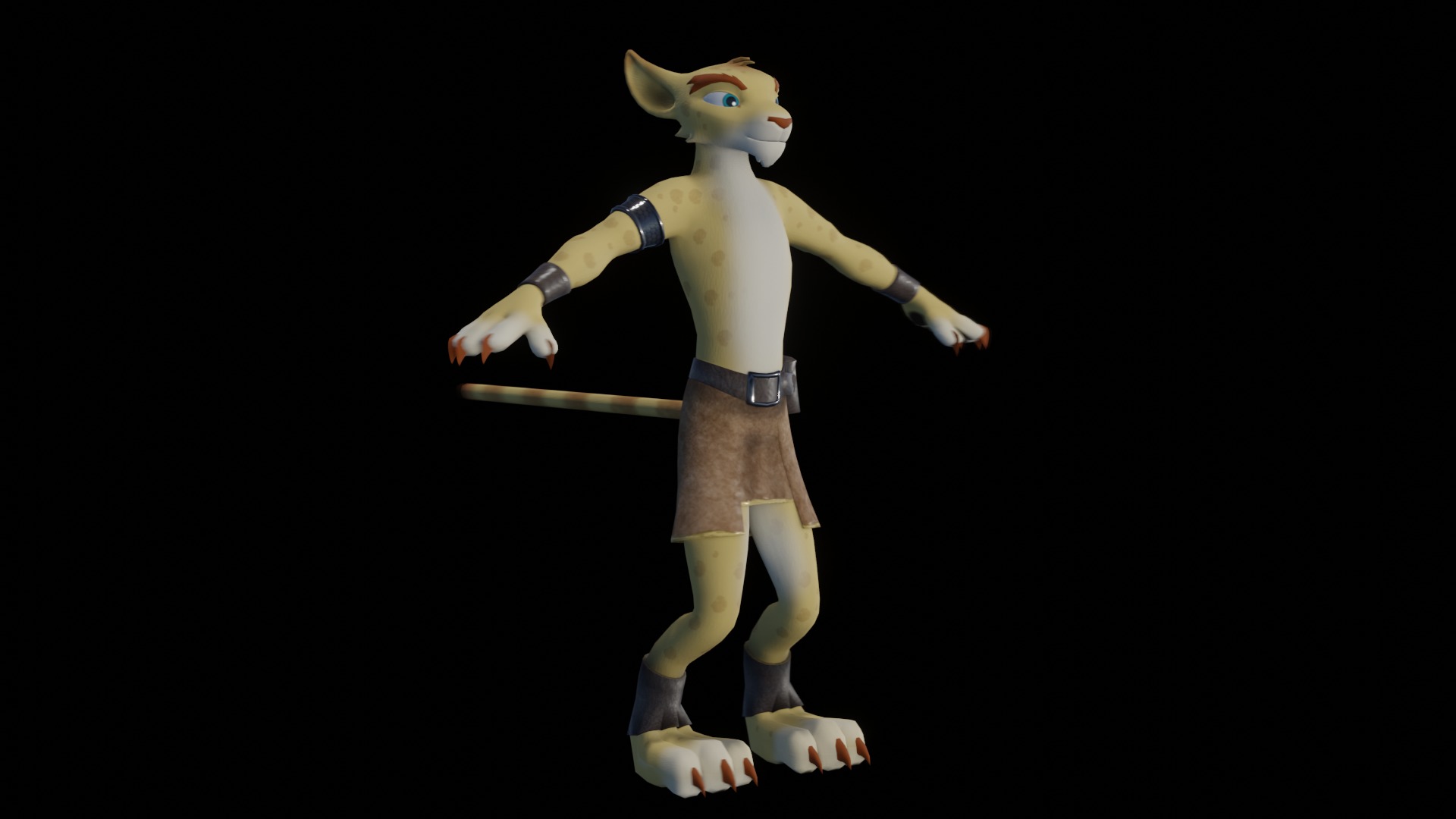Hunter the Cheetah Low-poly 3D model_29