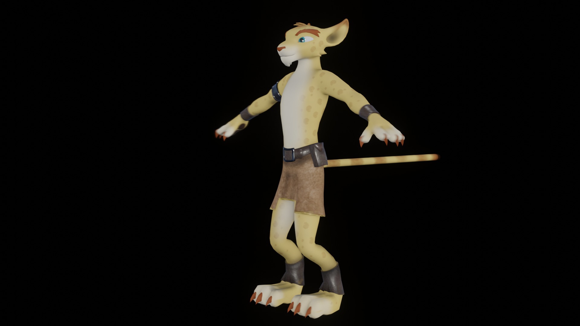 Hunter the Cheetah Low-poly 3D model_90