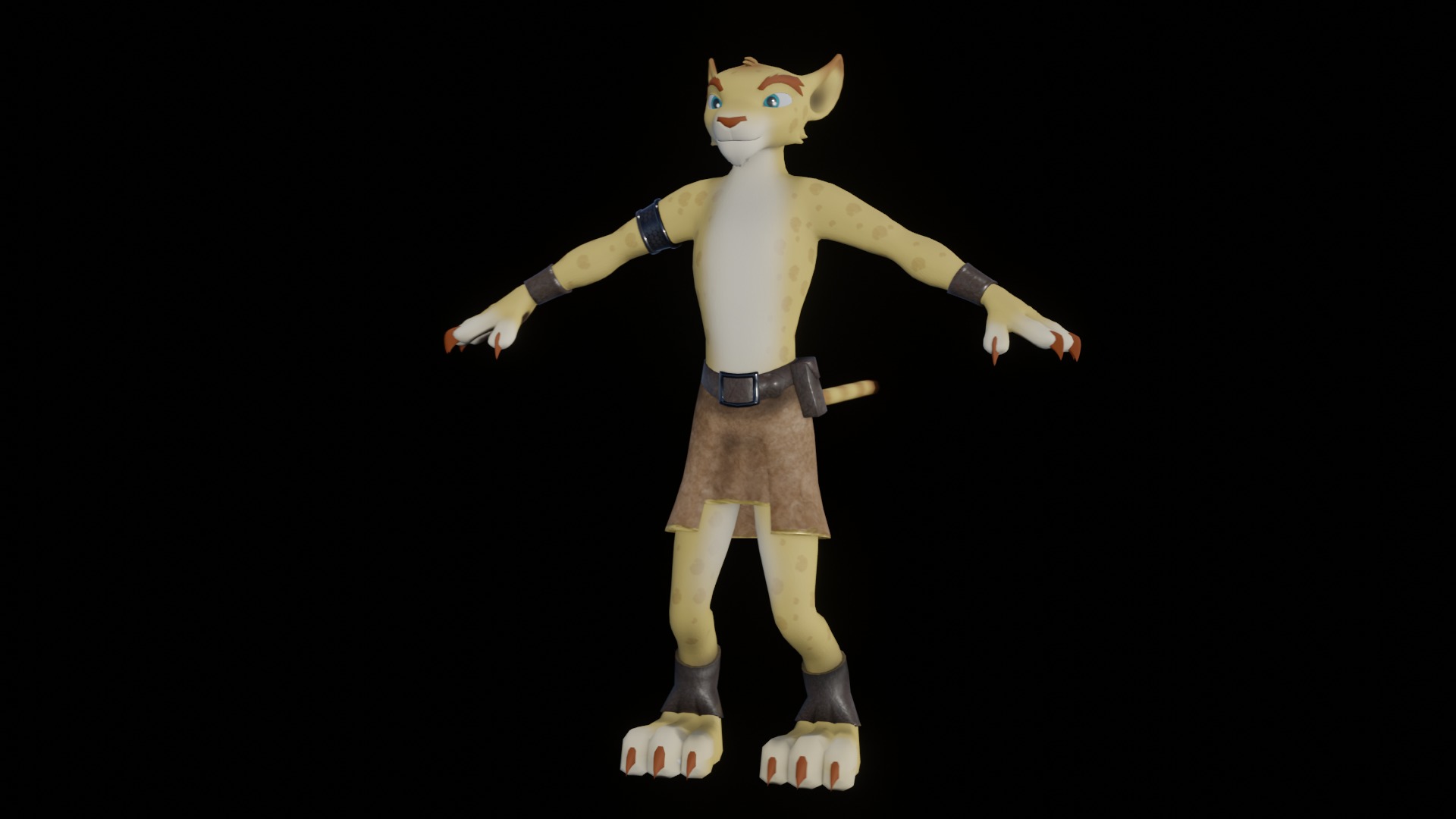 Hunter the Cheetah Low-poly 3D model_44