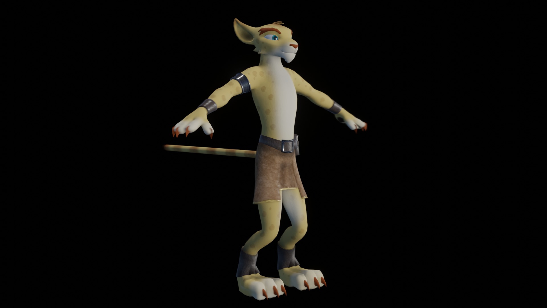 Hunter the Cheetah Low-poly 3D model_31