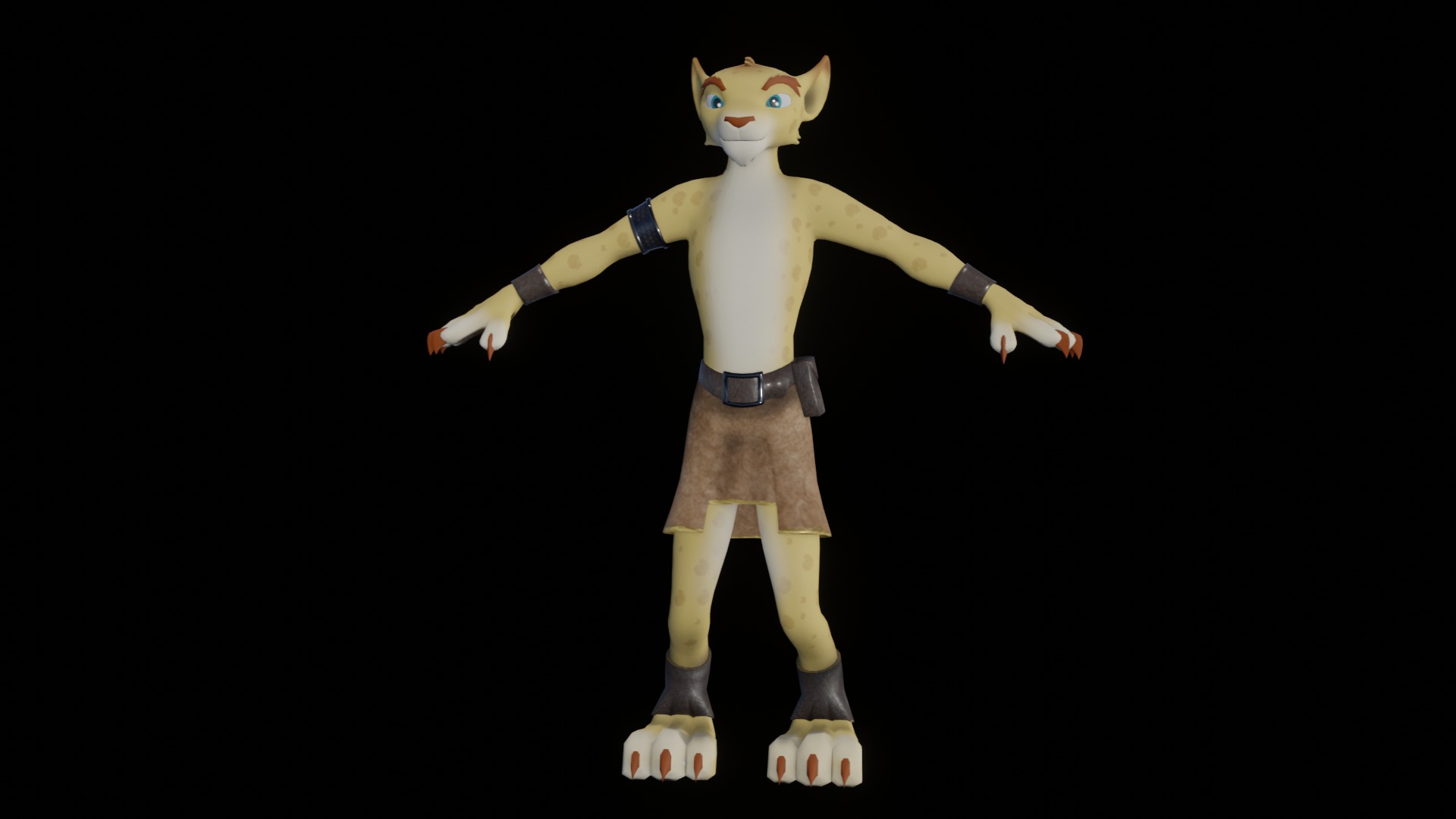 Hunter the Cheetah Low-poly 3D model_48