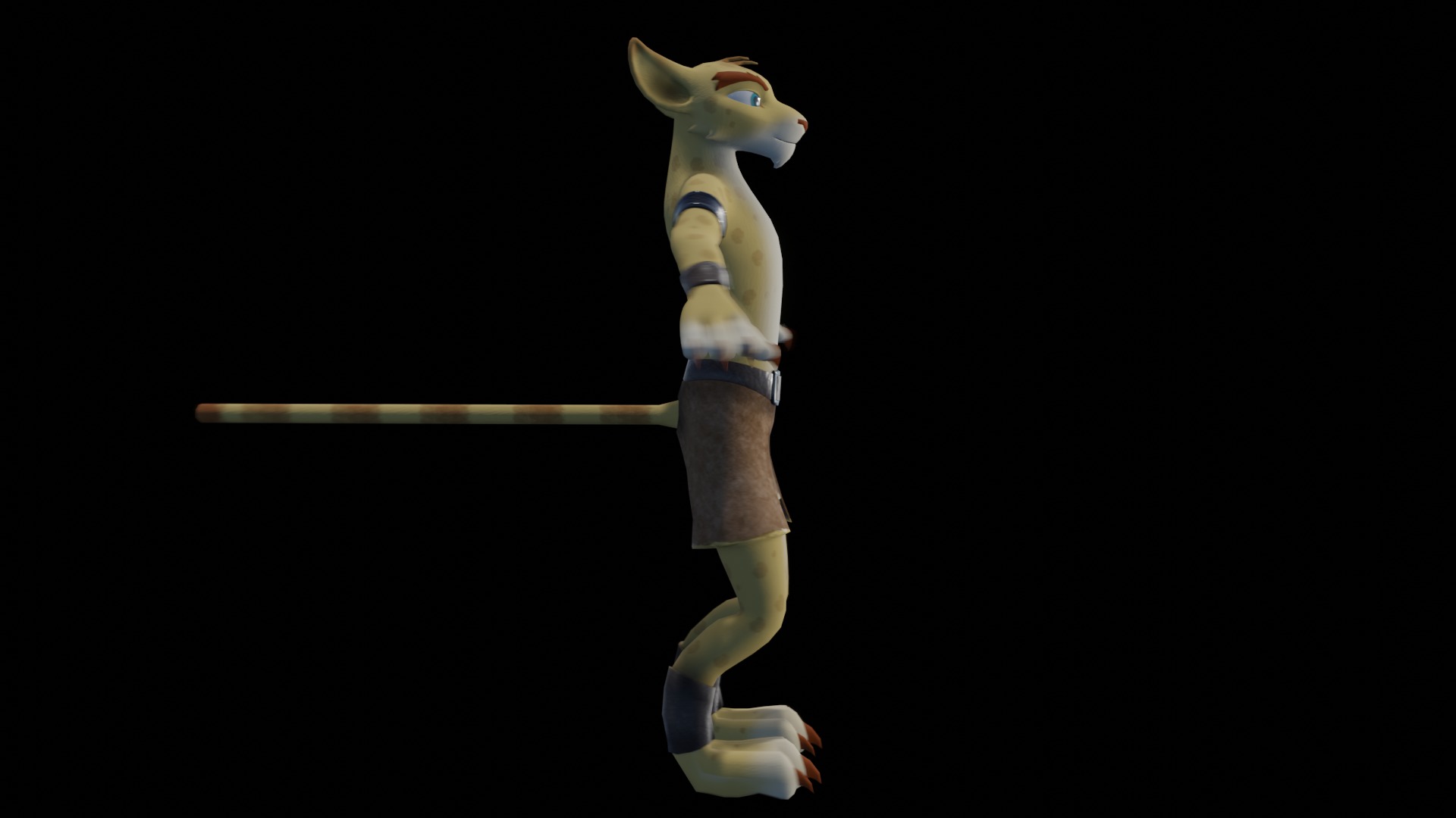 Hunter the Cheetah Low-poly 3D model_8