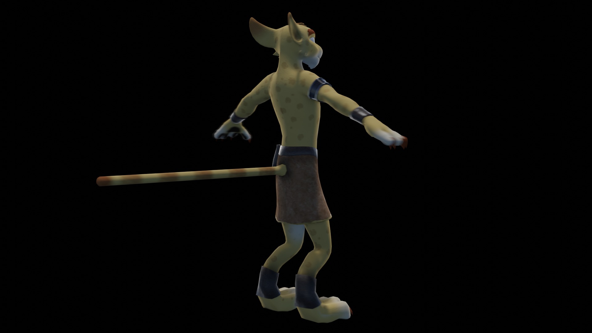 Hunter the Cheetah Low-poly 3D model_25