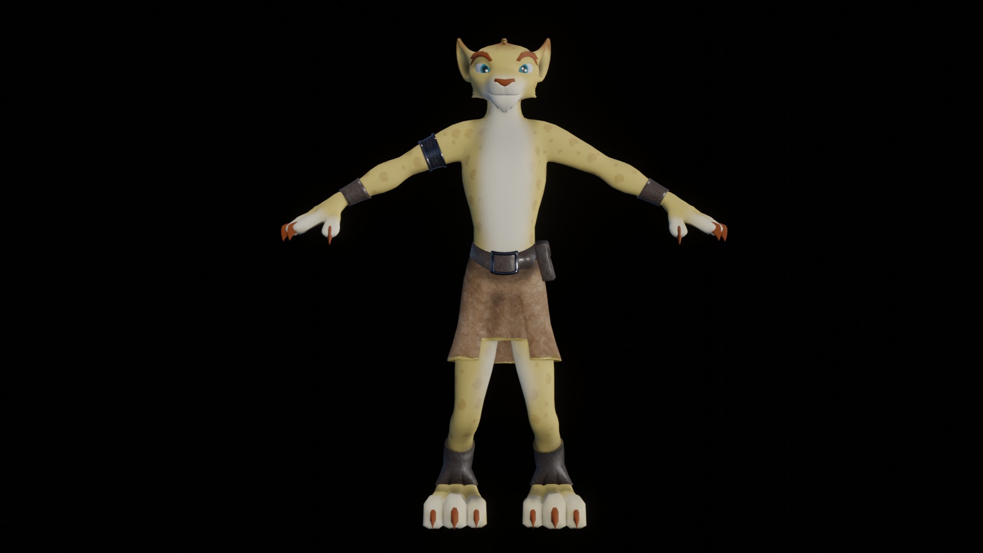 Hunter the Cheetah Low-poly 3D model_64
