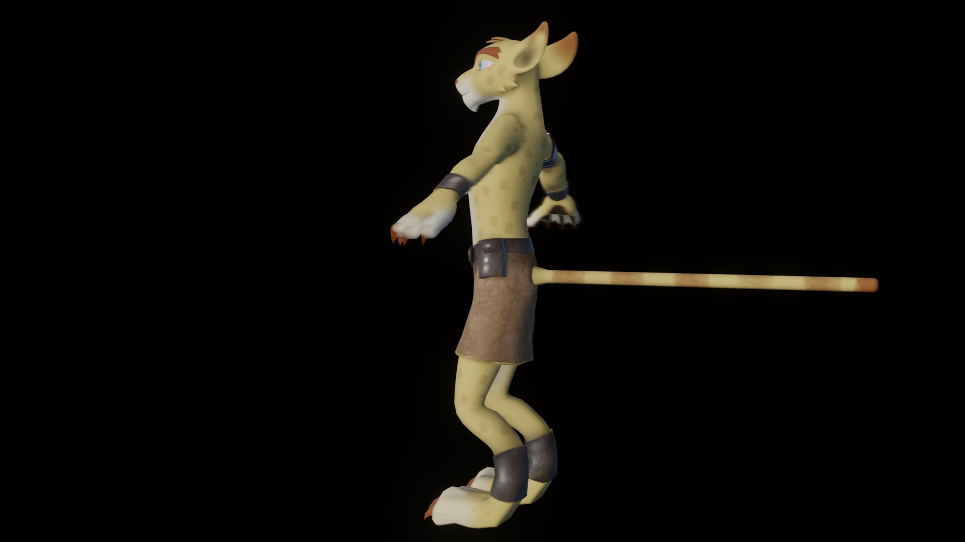 Hunter the Cheetah Low-poly 3D model_91