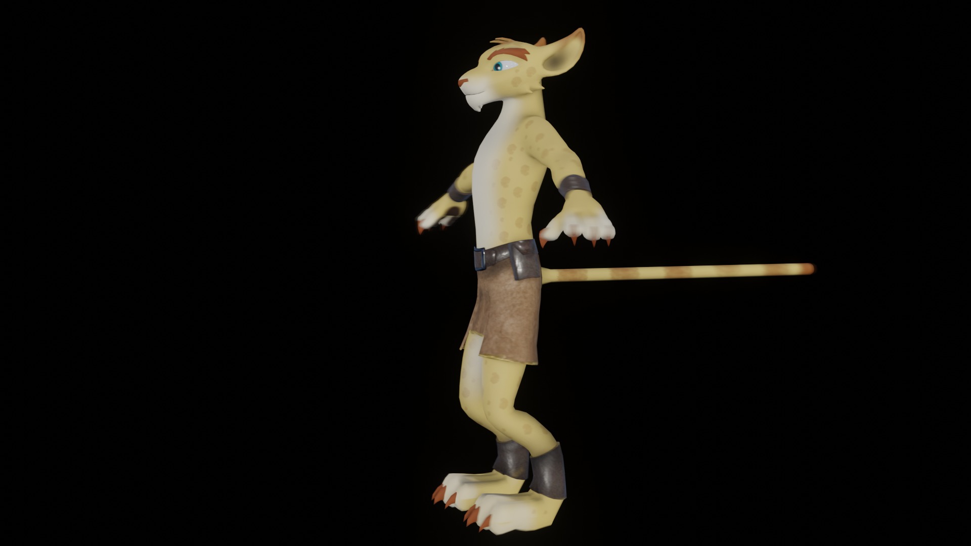 Hunter the Cheetah Low-poly 3D model_95