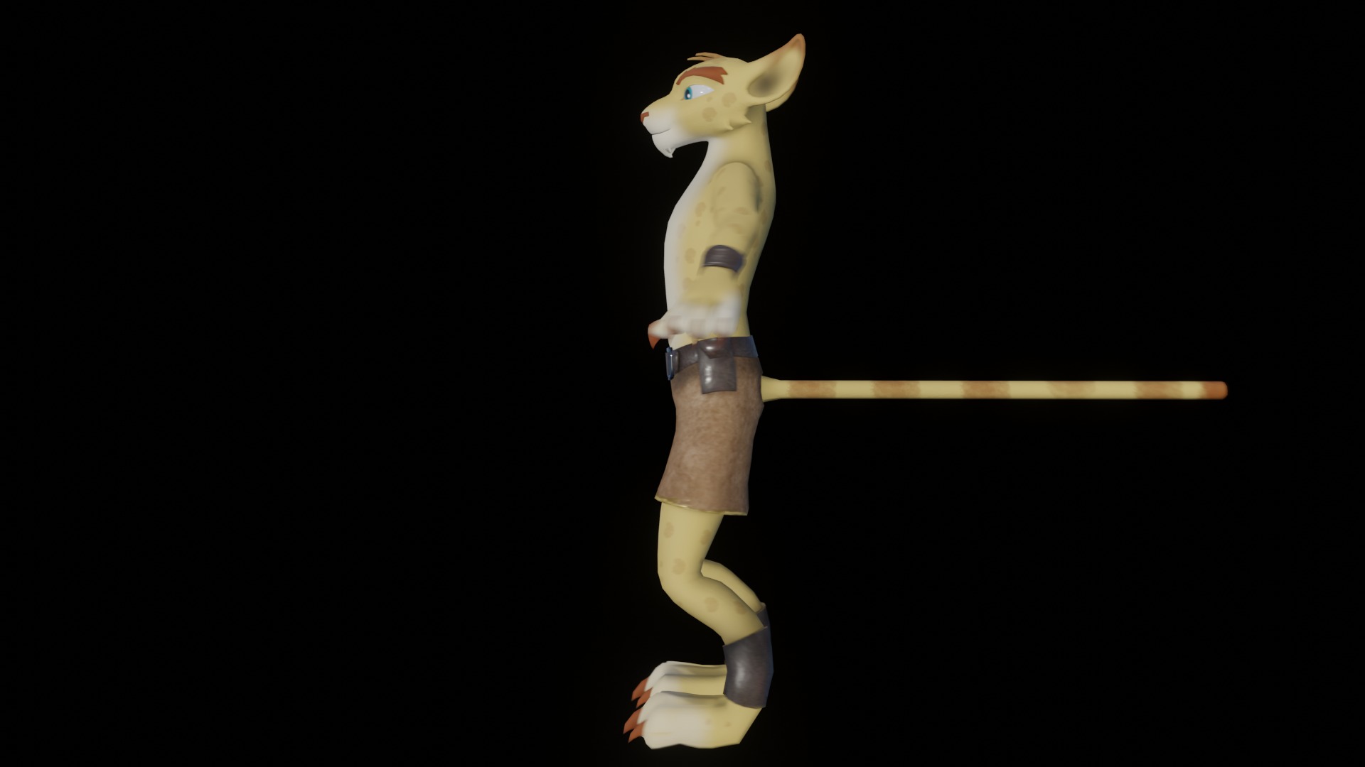 Hunter the Cheetah Low-poly 3D model_38