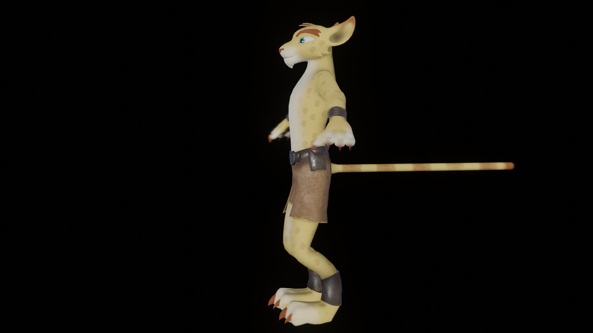 Hunter the Cheetah Low-poly 3D model_86