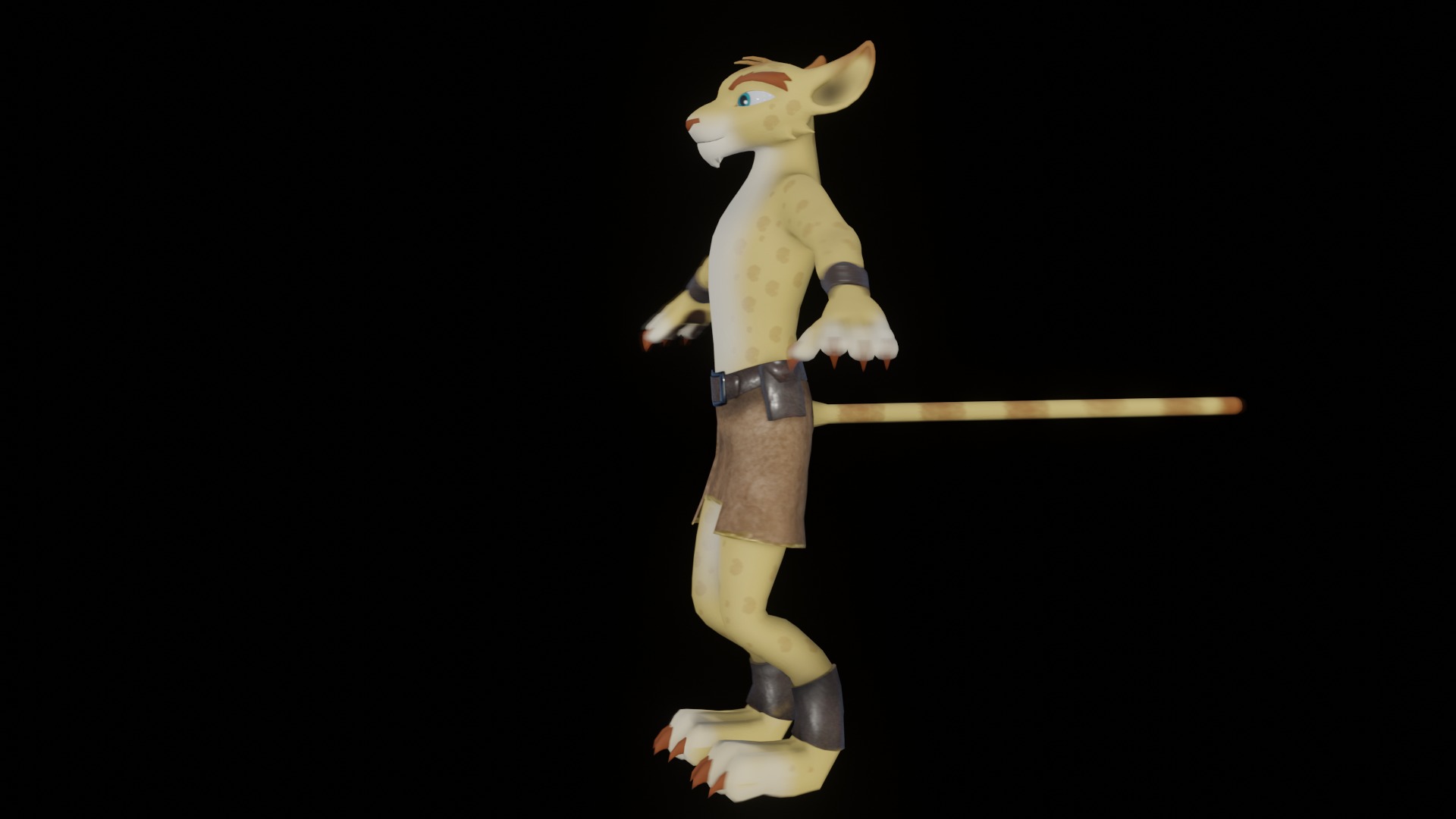 Hunter the Cheetah Low-poly 3D model_94