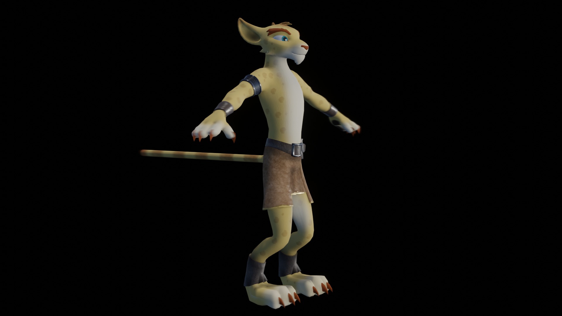 Hunter the Cheetah Low-poly 3D model_32