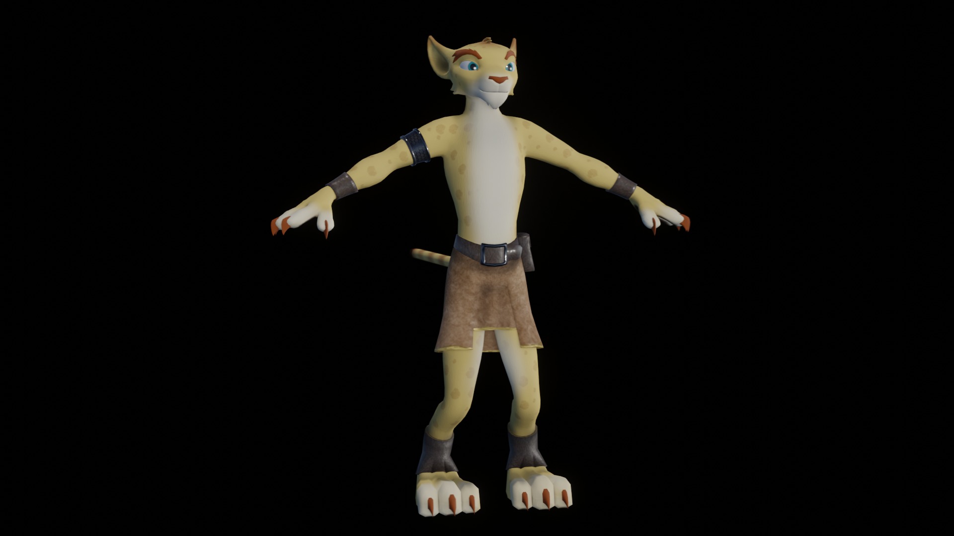 Hunter the Cheetah Low-poly 3D model_46