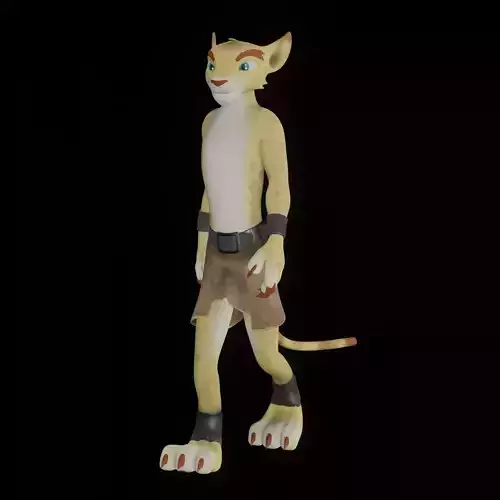 Hunter the Cheetah Low-poly 3D model Hunter the Cheetah Low-poly 3D model