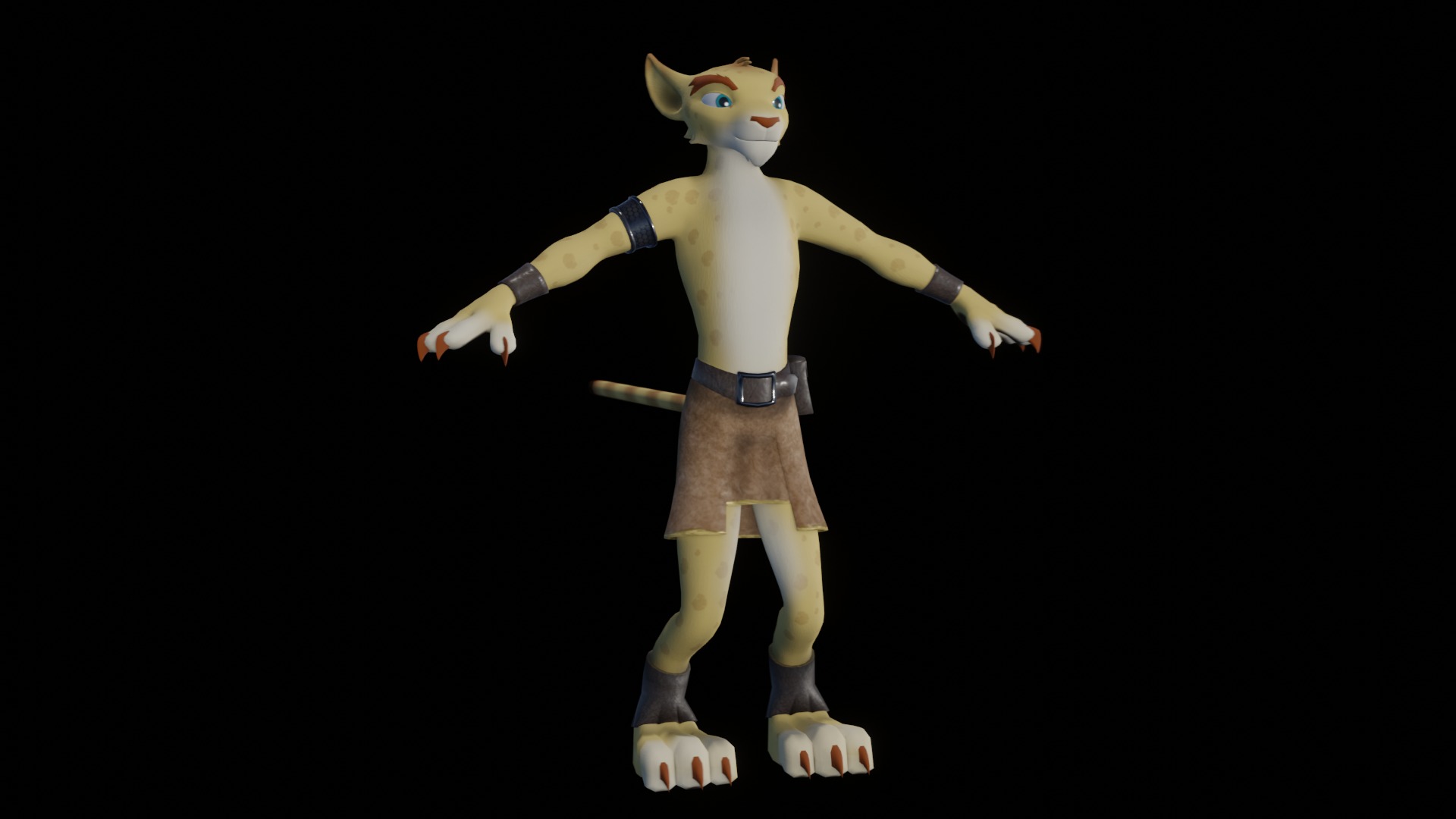Hunter the Cheetah Low-poly 3D model_56