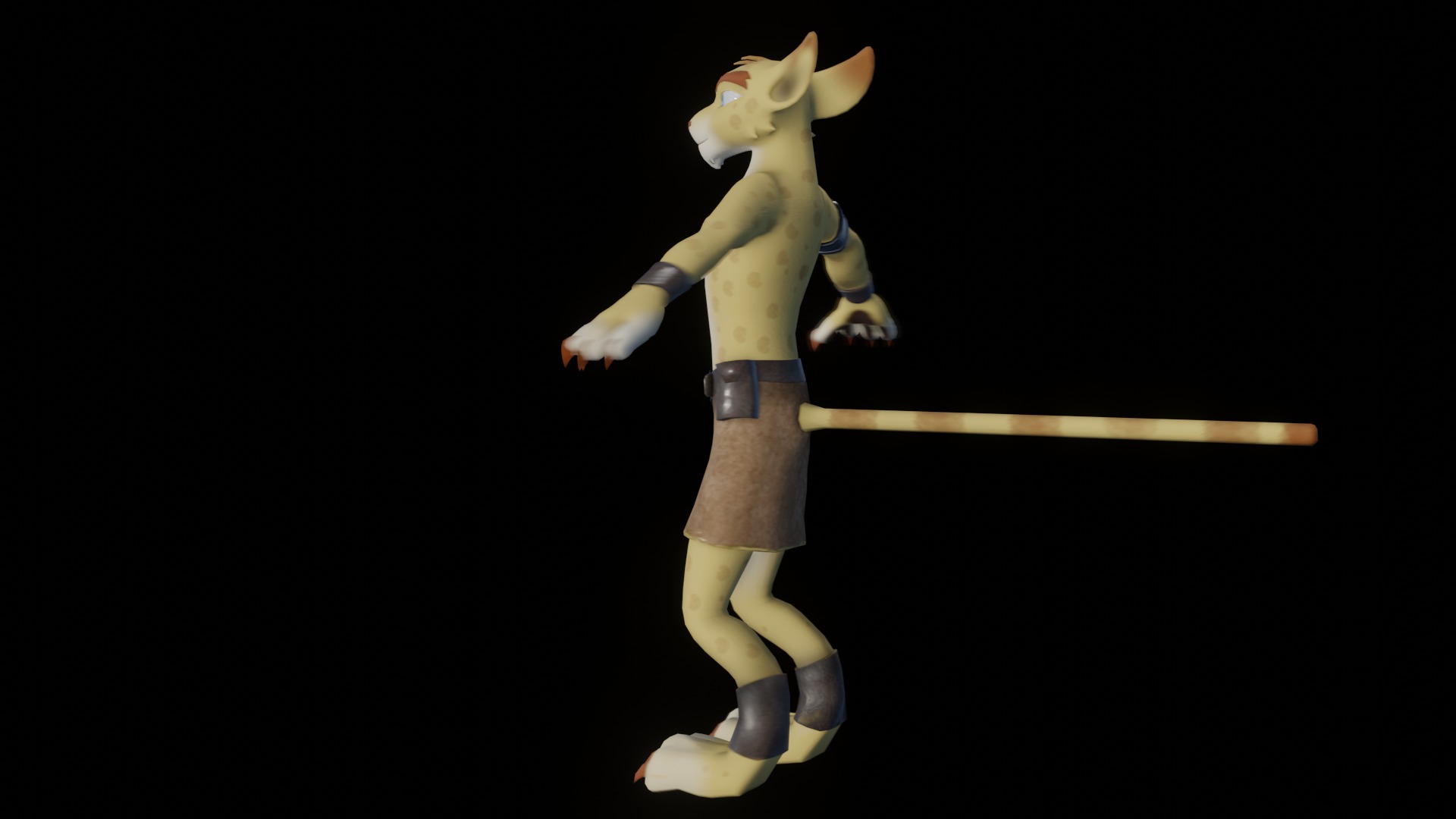 Hunter the Cheetah Low-poly 3D model_85