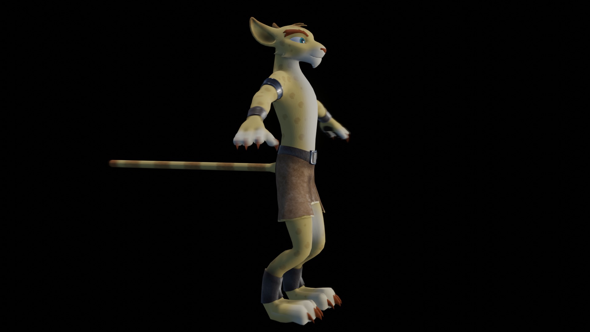 Hunter the Cheetah Low-poly 3D model_10
