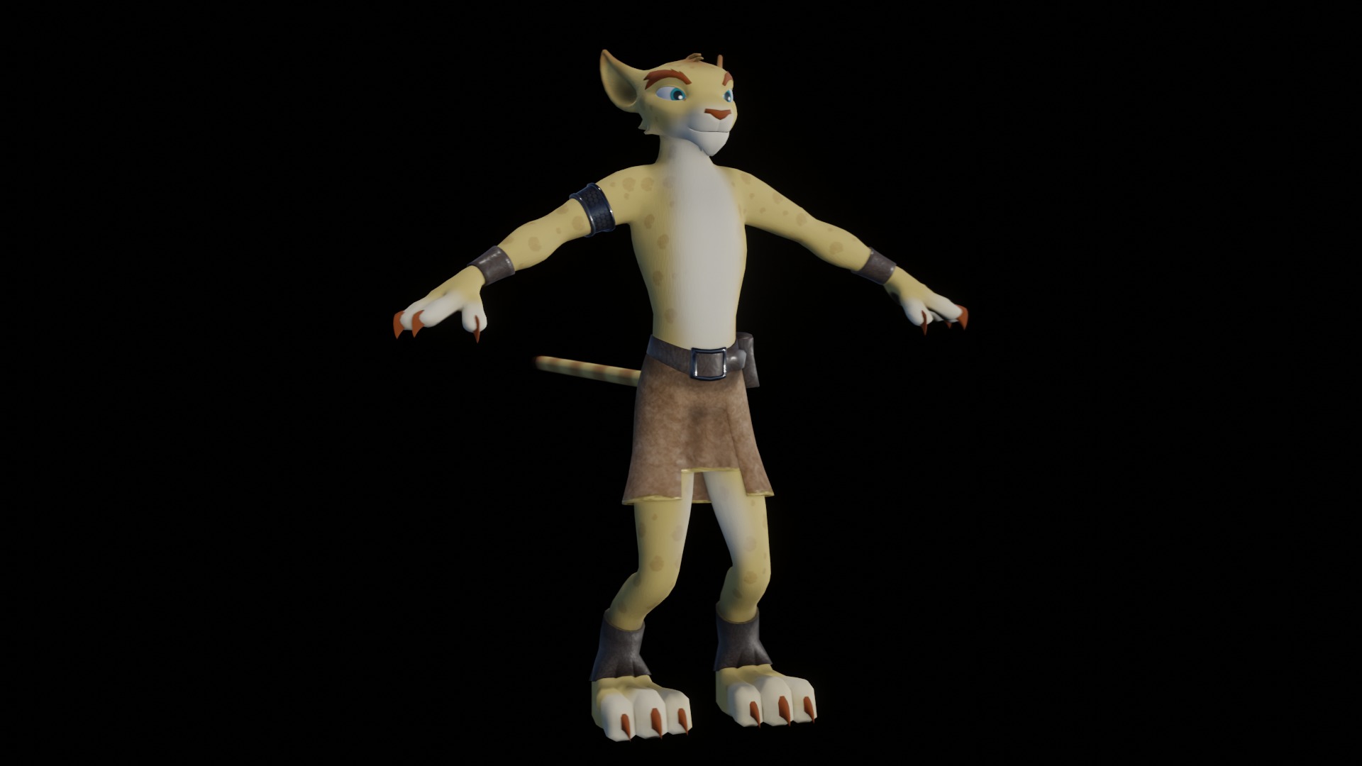 Hunter the Cheetah Low-poly 3D model_52