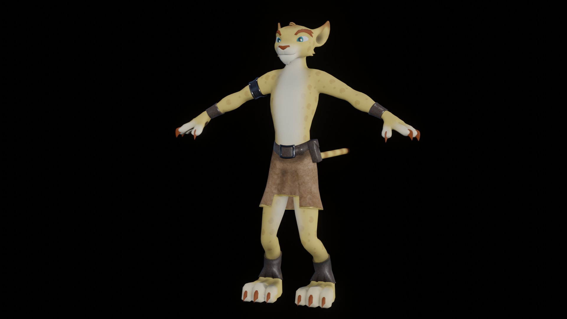 Hunter the Cheetah Low-poly 3D model_42