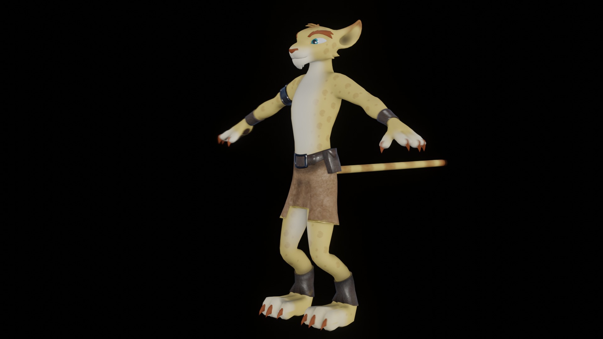 Hunter the Cheetah Low-poly 3D model_99