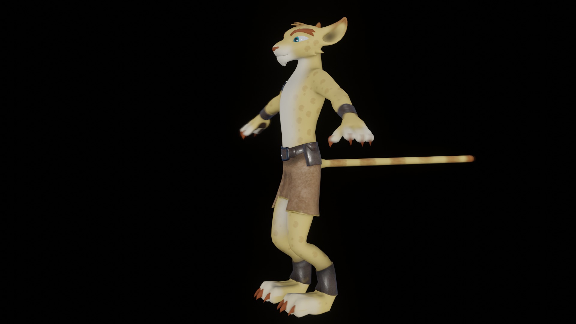 Hunter the Cheetah Low-poly 3D model_93
