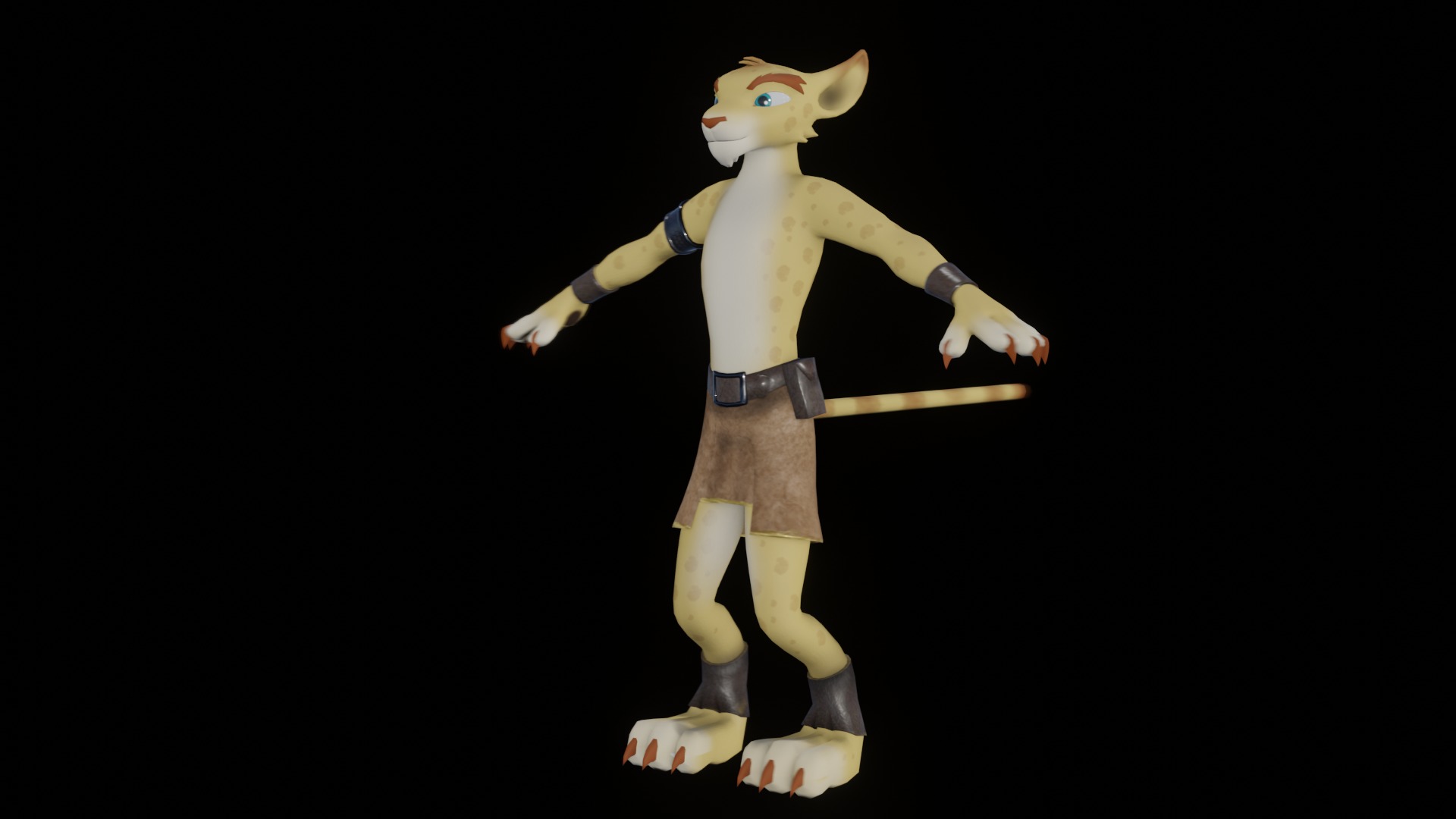 Hunter the Cheetah Low-poly 3D model_101