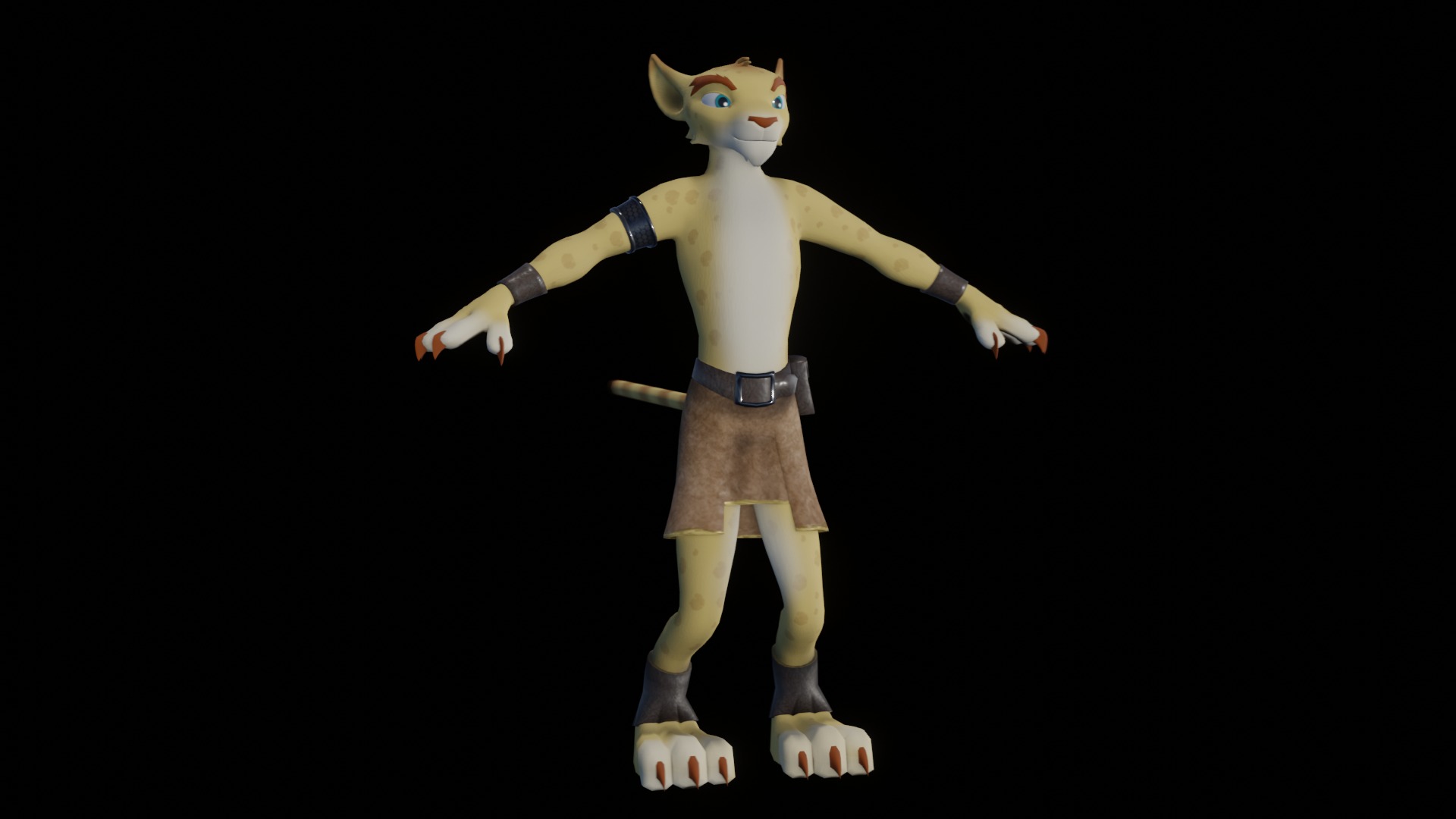 Hunter the Cheetah Low-poly 3D model_47