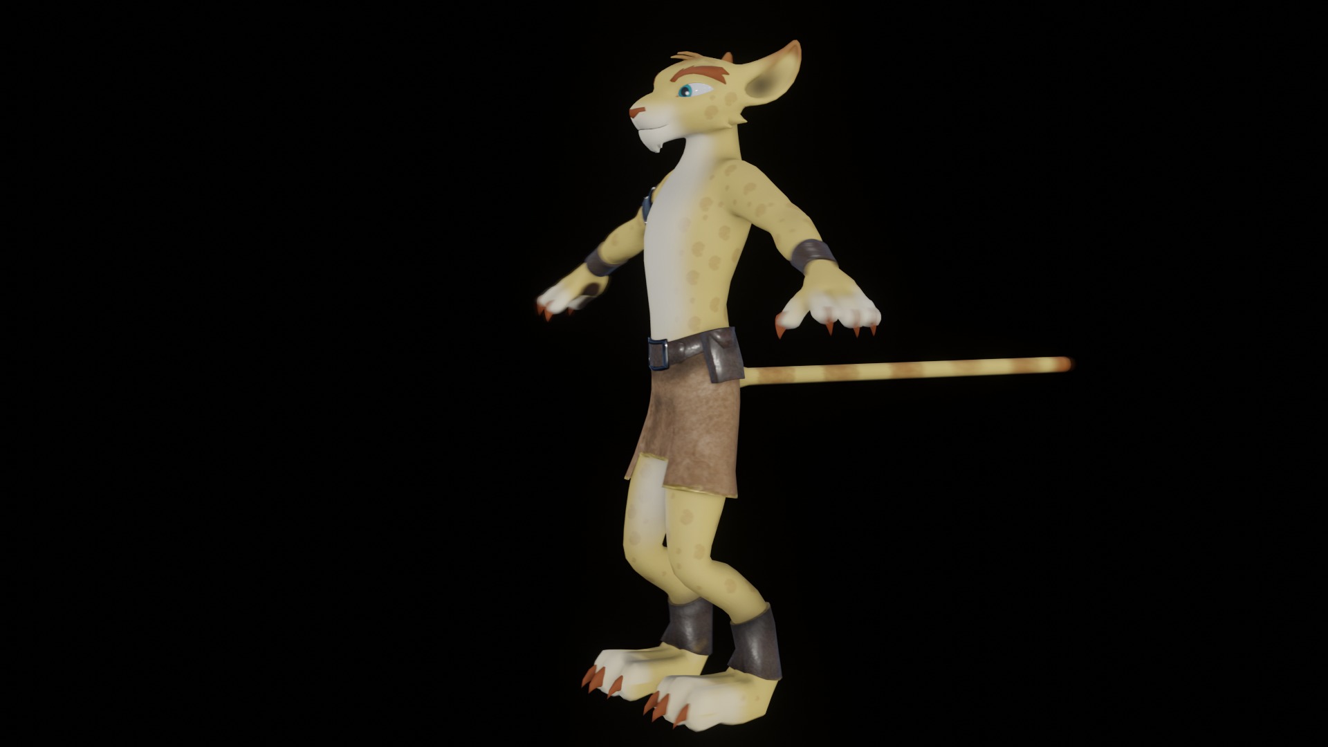 Hunter the Cheetah Low-poly 3D model_97