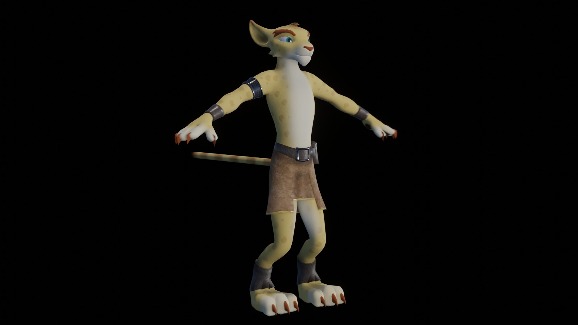 Hunter the Cheetah Low-poly 3D model_57
