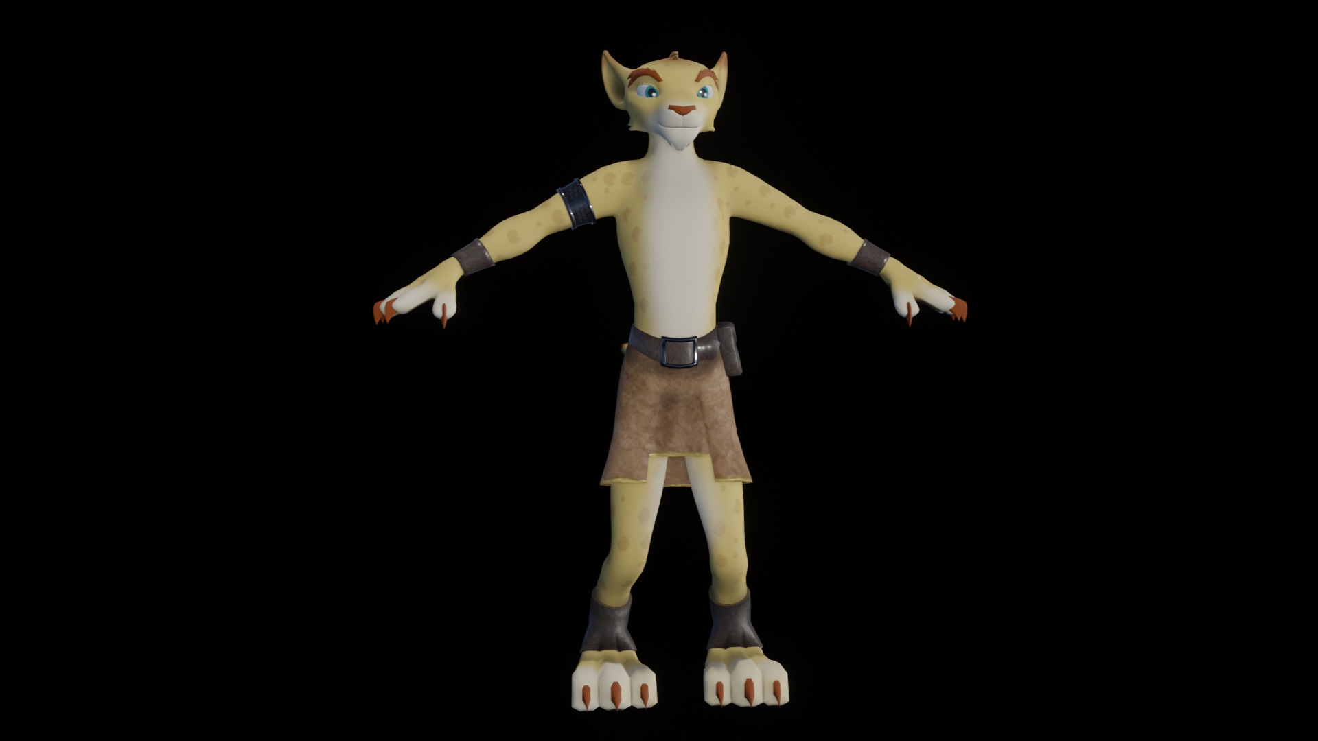 Hunter the Cheetah Low-poly 3D model_77