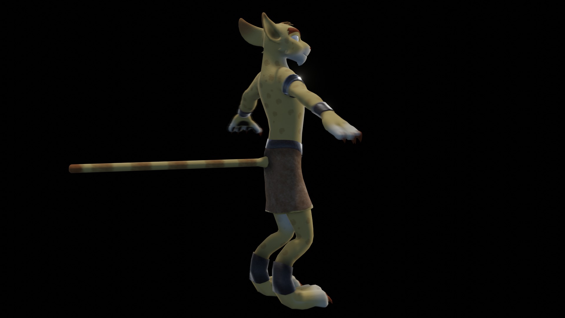 Hunter the Cheetah Low-poly 3D model_16